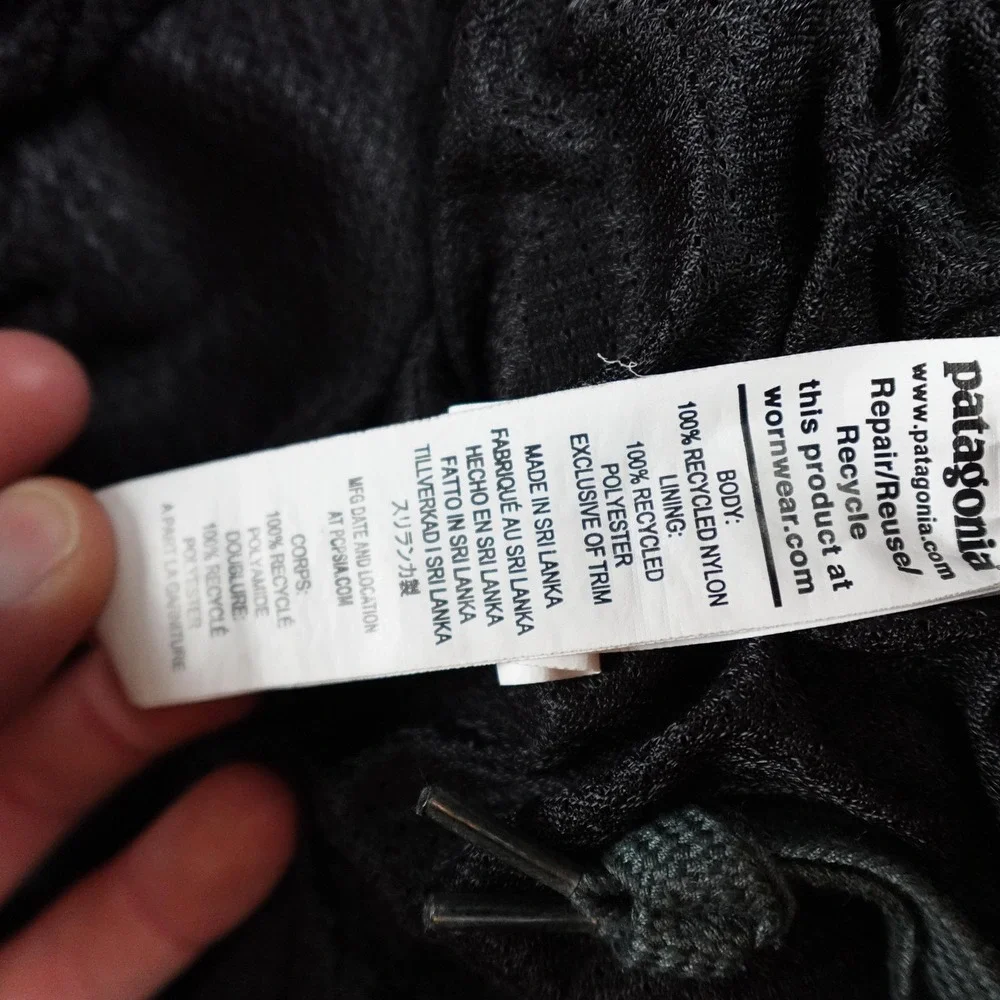 Patagonia Baggies Shorts Mens Small Black Swim Trunks Mesh Lined Quick Dry 58035